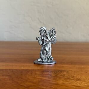 Metzke Pewter Santa miniature figurine Santa and bag‎ Christmas Holiday